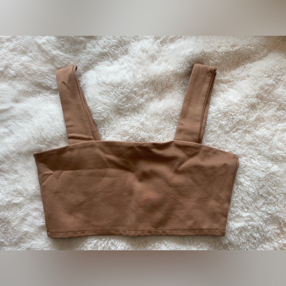 Zara Tan Crop Top Size Medium